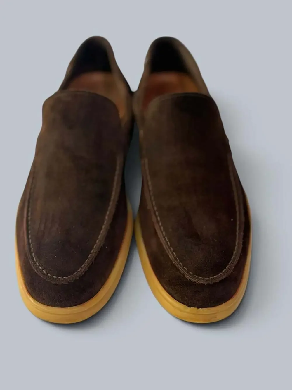 Aurelien Chocolate Brown Suede Yacht Loafer Sz 11US 44EU